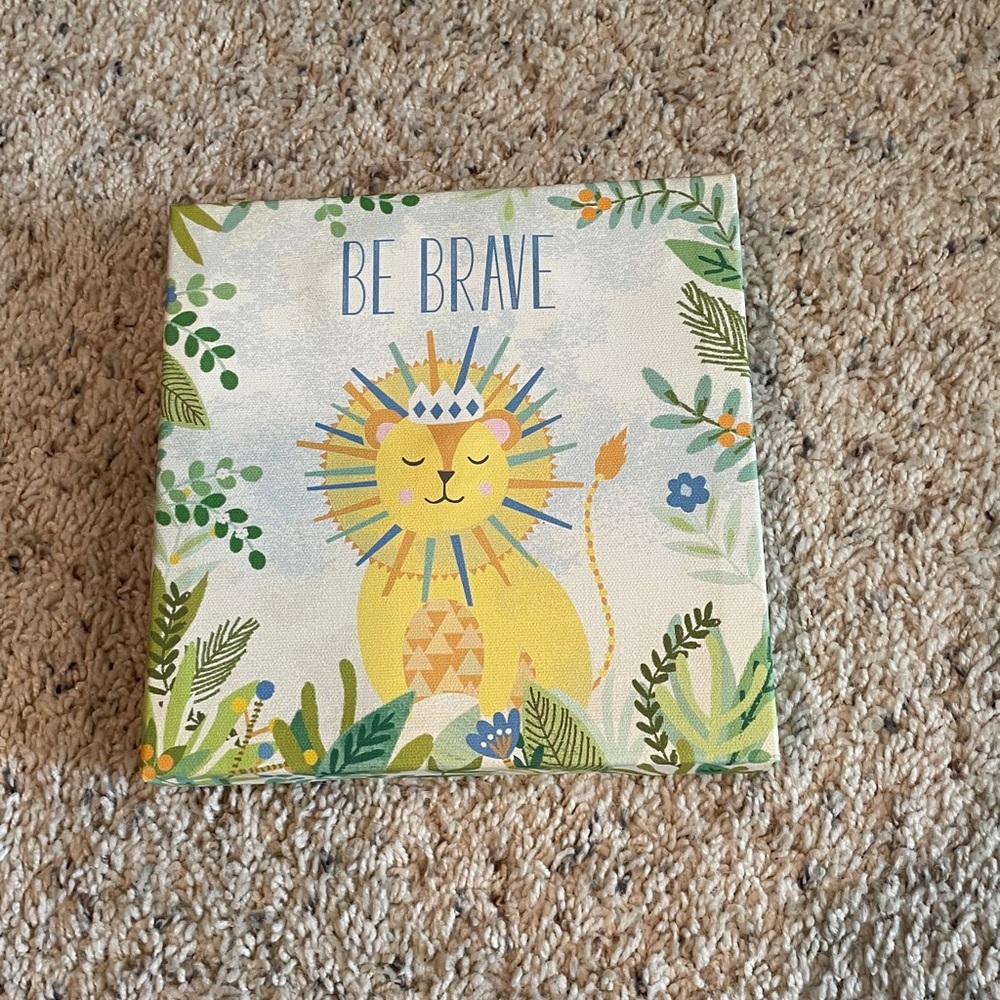 Small be brave canvas wall decor